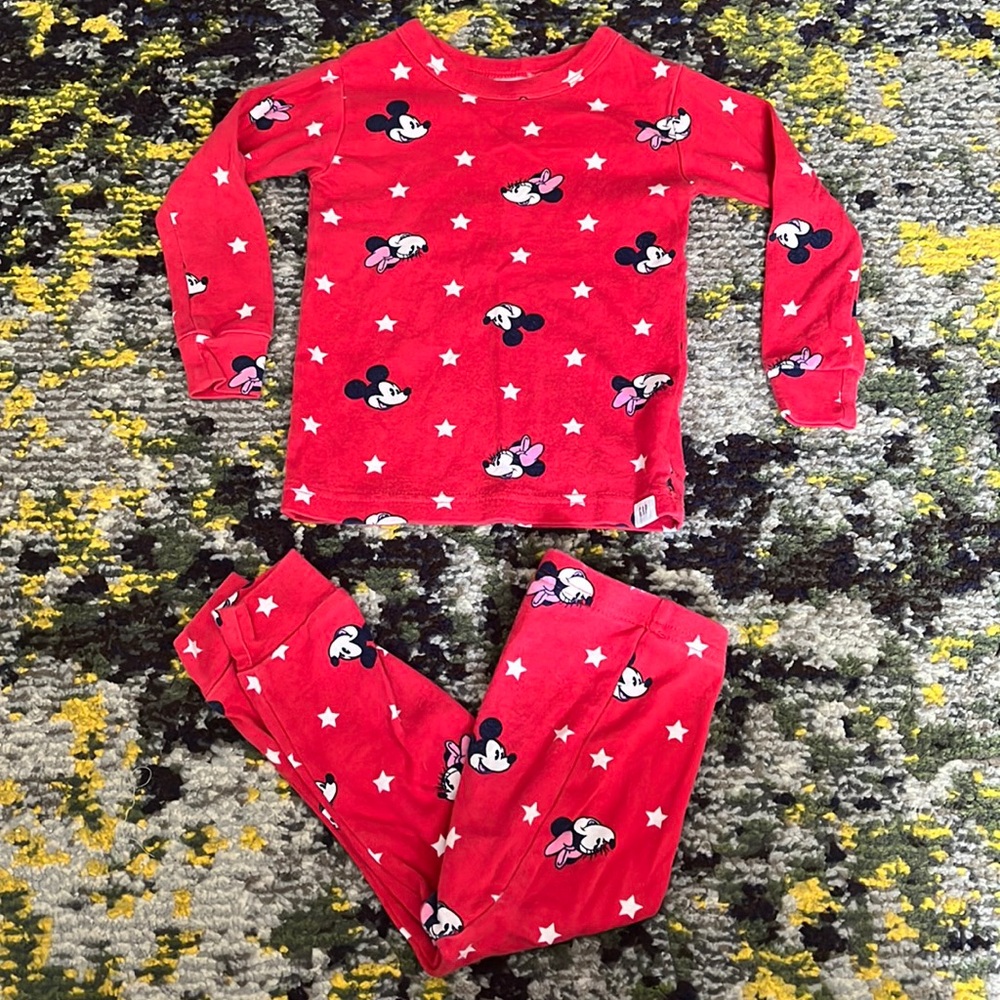 Baby Gap Disney Minnie & Mickey Star Print Pajama Set